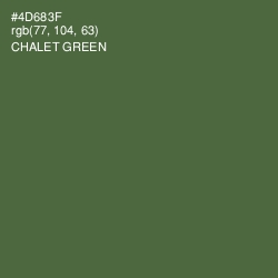 #4D683F - Chalet Green Color Image